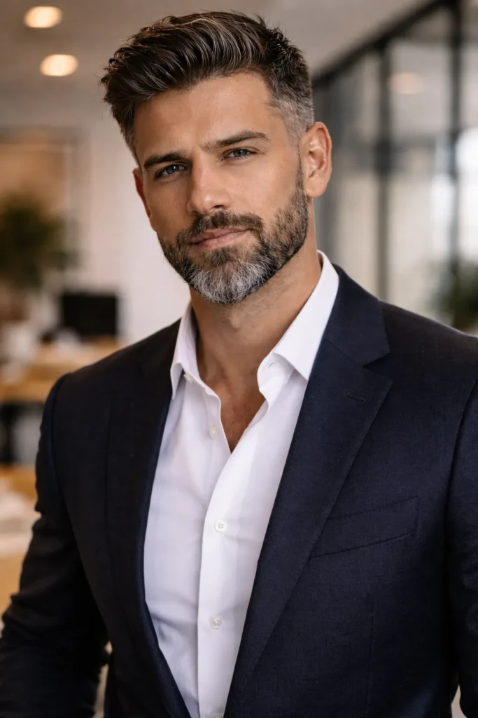 Mature Patchy Beard Salt Pepper