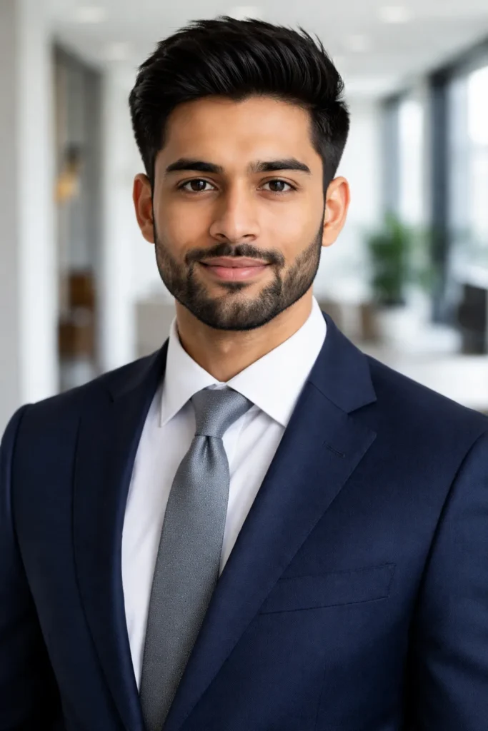 Medium Beard With High Neckline