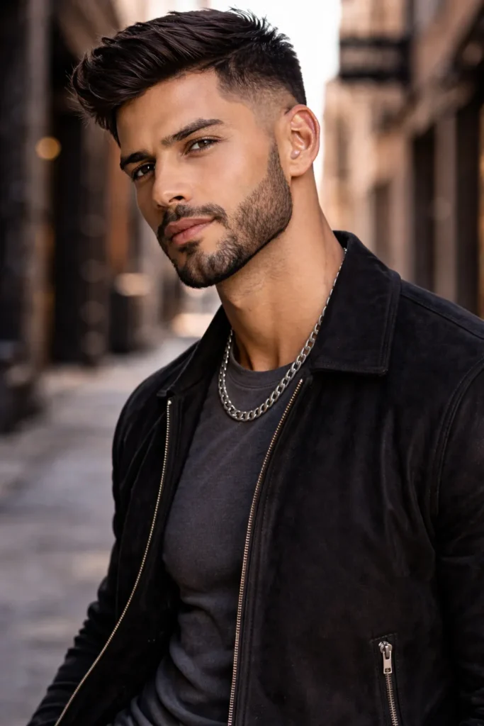 Medium Beard With Hollowed Cheeks