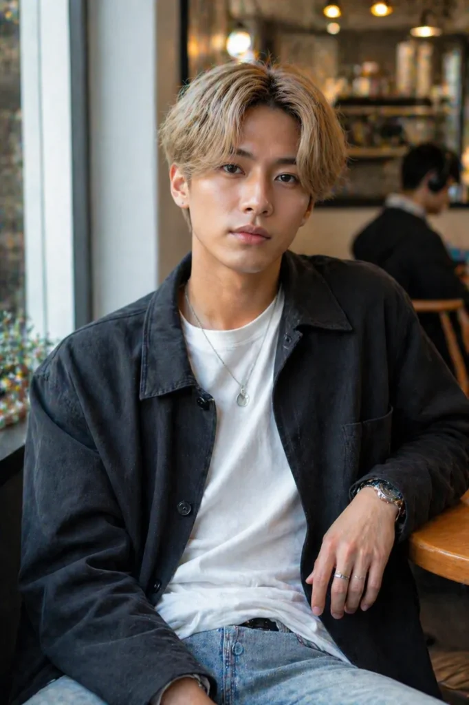 Medium Blonde Curtain Cut