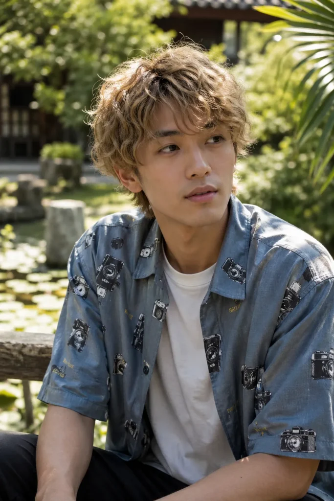 Medium Blonde Natural Curly Look