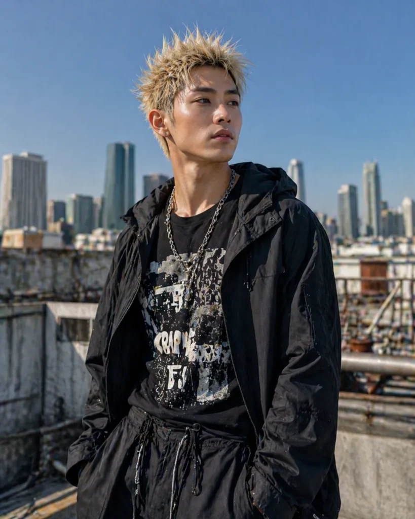 Medium Blonde Spiky Texture