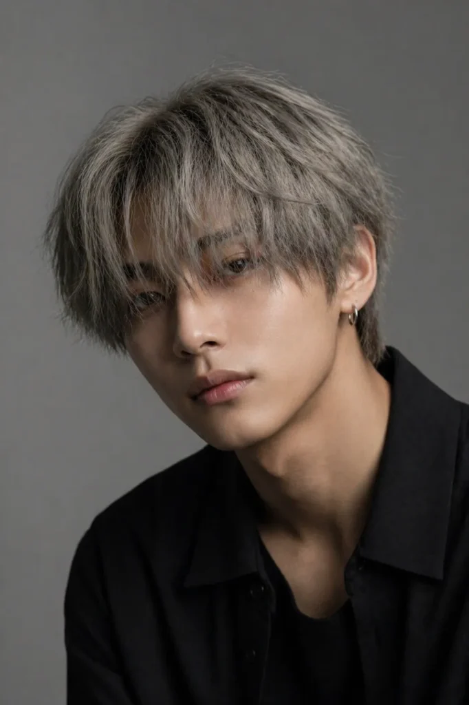 Medium-Length Silver Fringe Cut