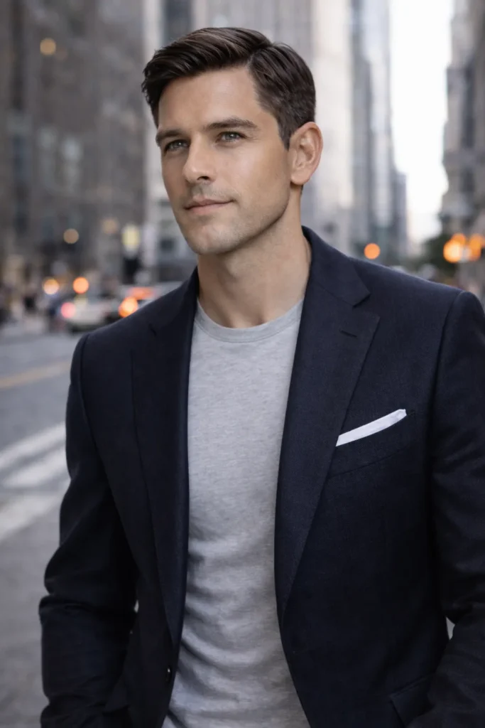 Medium Scissor Cut with Side Part