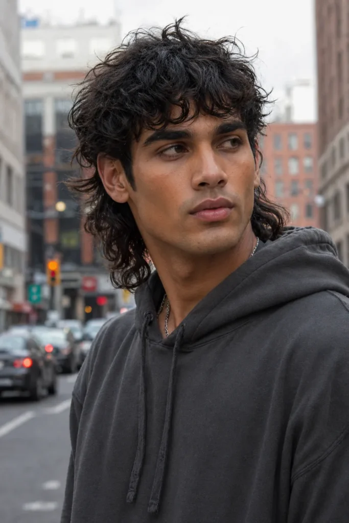 Messy Crown Mullet With Long Ends