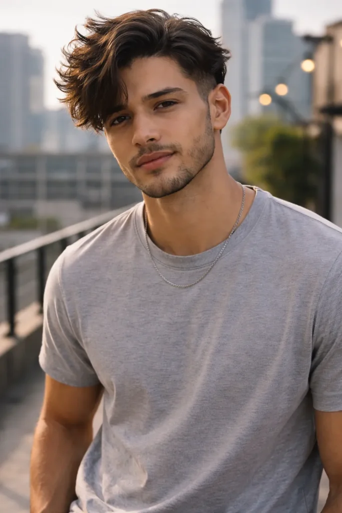 Mid Fade with Messy Top