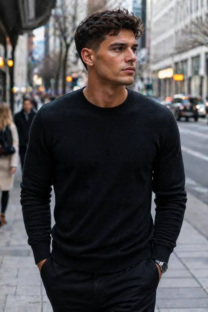 Mid Taper Fade with Medium Length Top