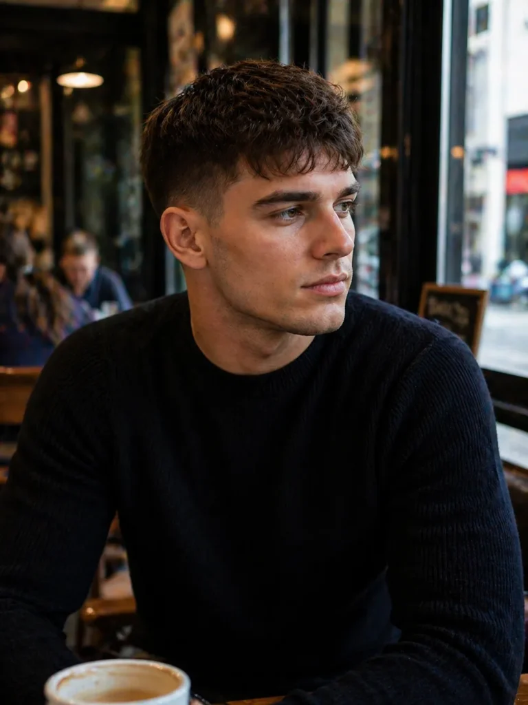 Mid Taper Fade with Messy French Crop