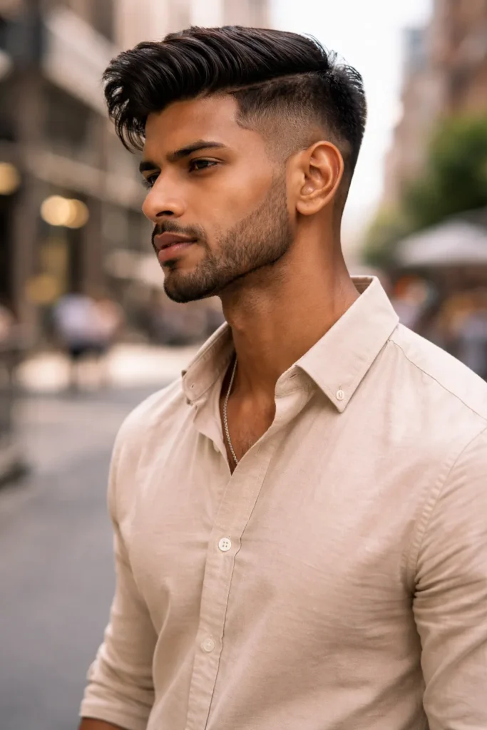 Mid Taper Fade with Short Quiff