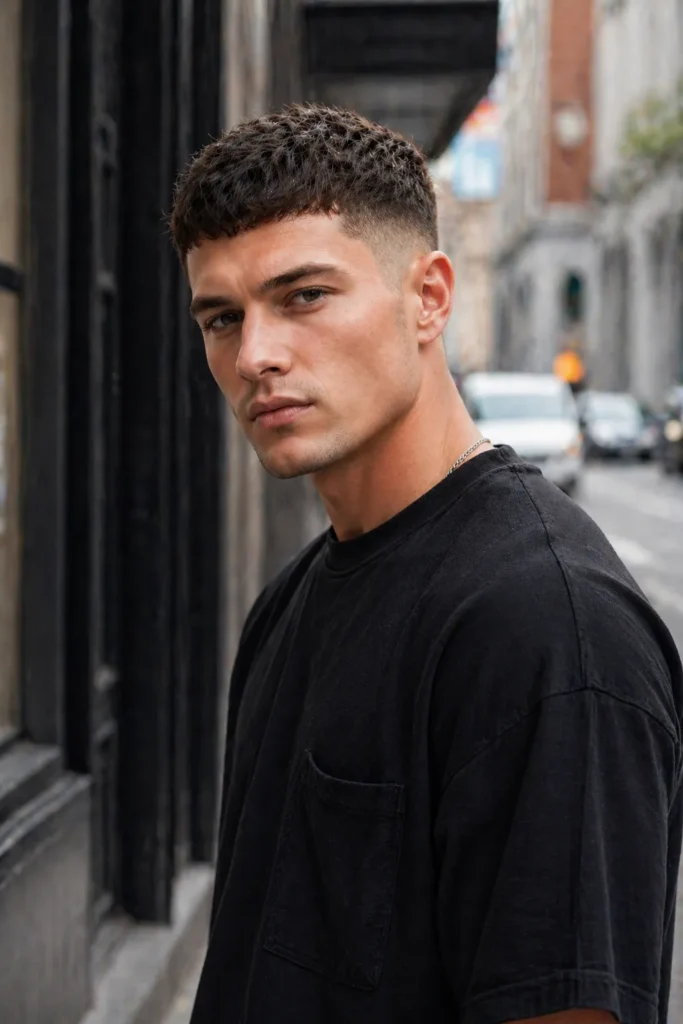  Mid Taper Fade with Textured Crop