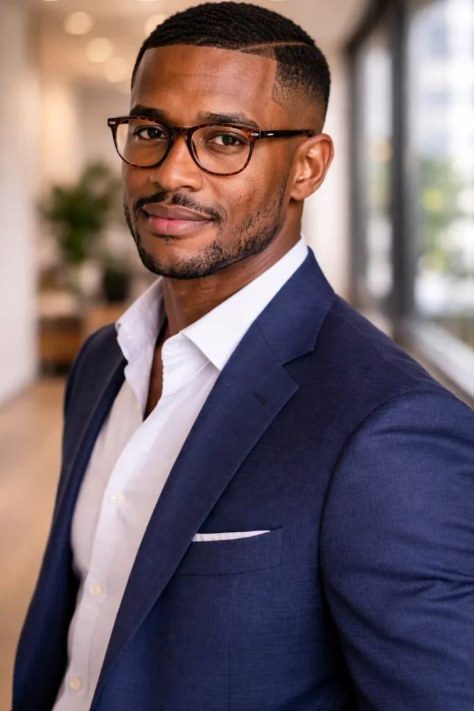 Modern Low Fade with Side Part