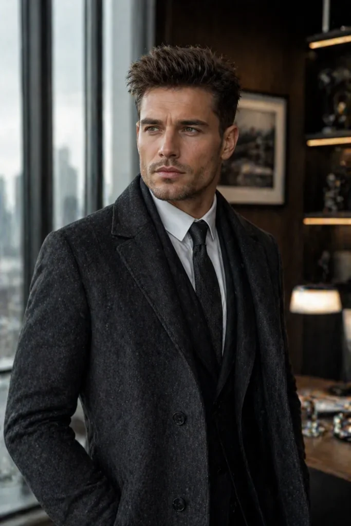 Modern Pompadour with Rough Texture