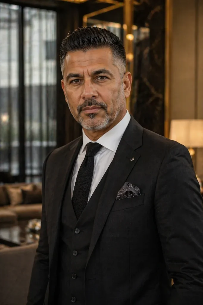 Modern Slick Back with Fade