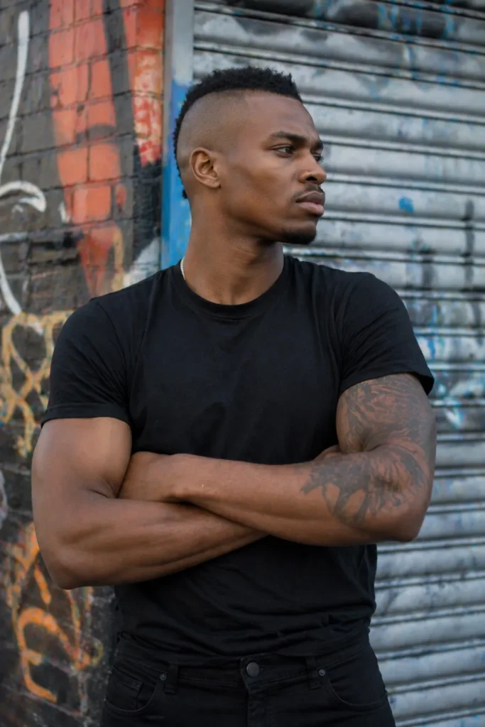  Mohawk Style Buzz Cut (Edgy Center Focus)