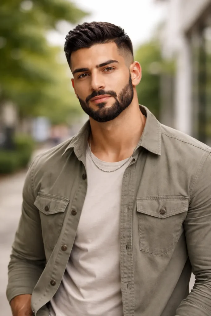 Natural Growth Beard with Controlled Shape