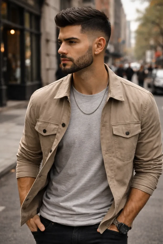 Natural Short Beard Growth