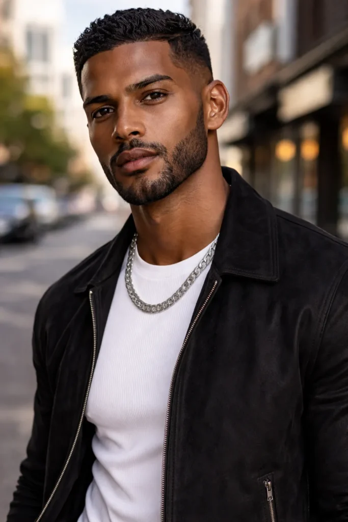 Razor-Outlined Micro Beard