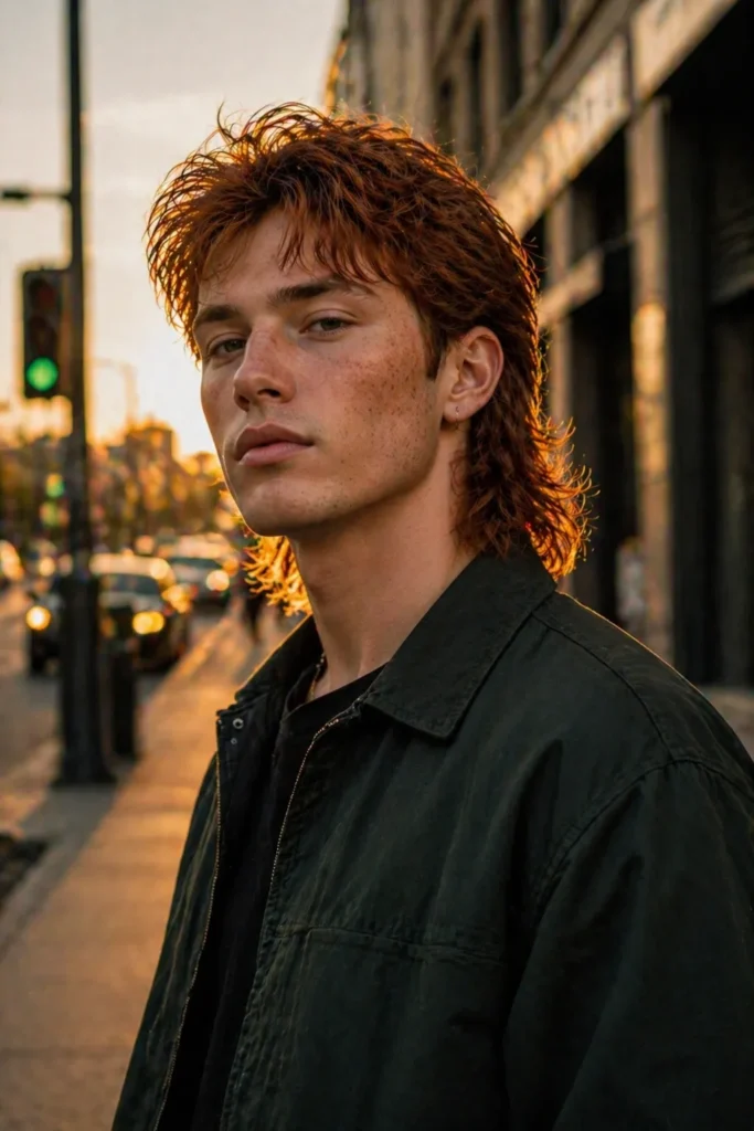 Red-Toned Layered Mullet