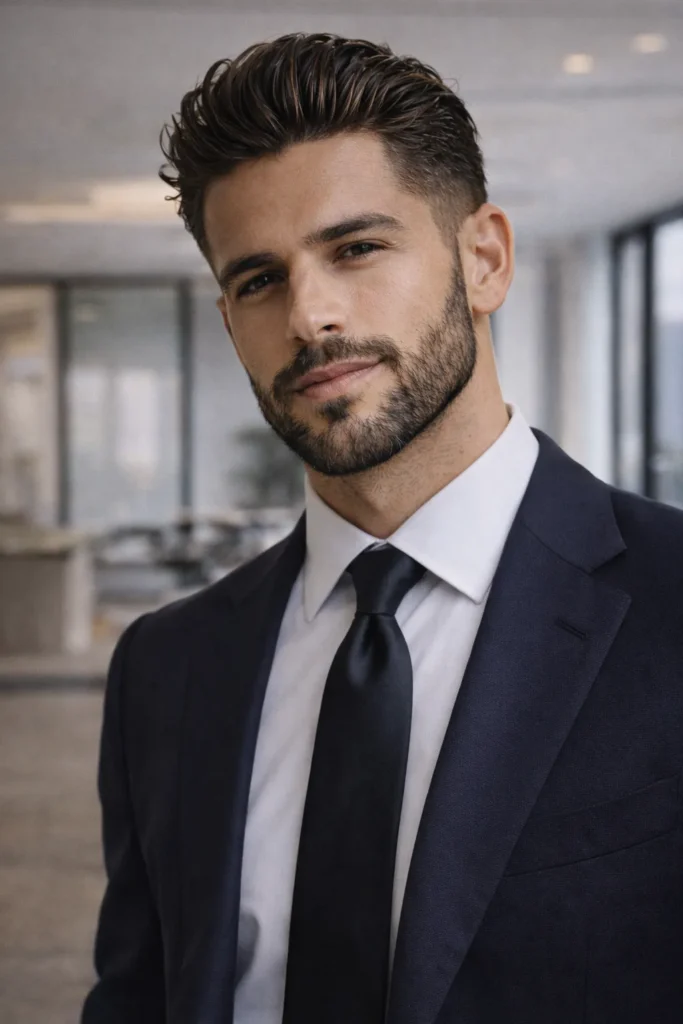 Relaxed Feathered Slick Back