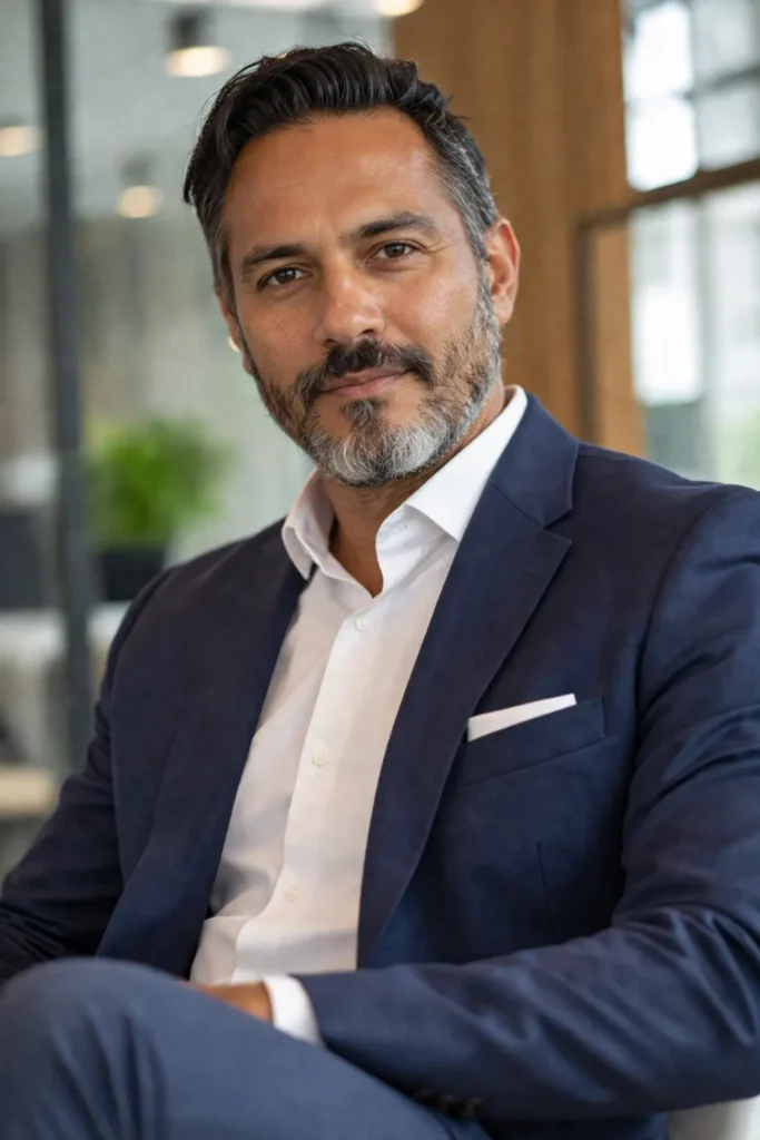 Salt and Pepper Executive Beard