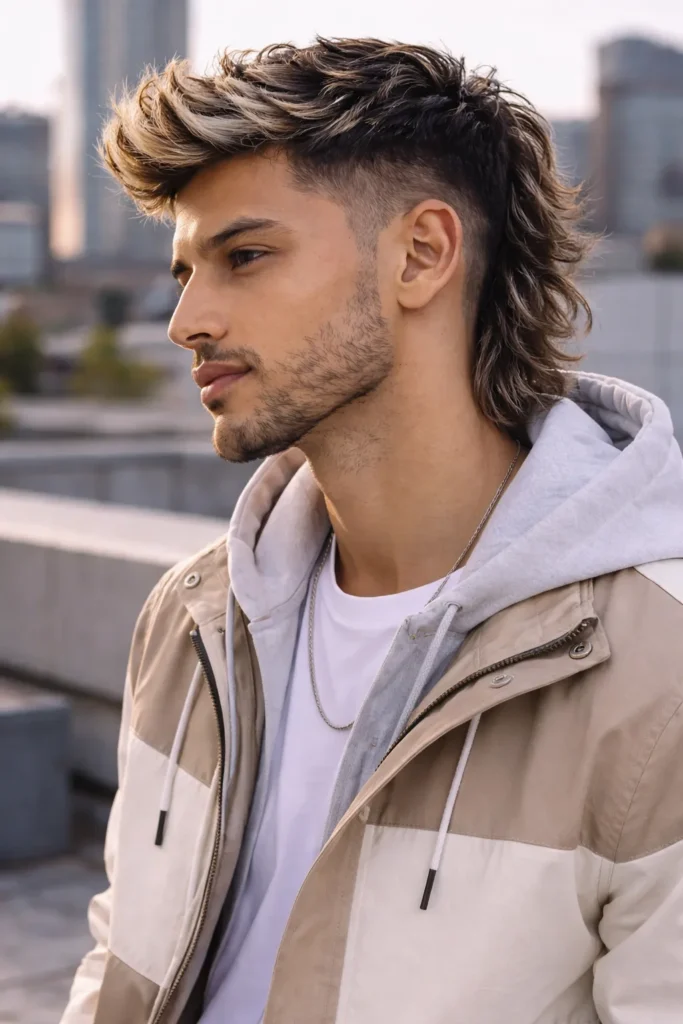 Sandy Beige Modern Mullet