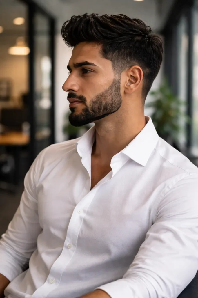 Sculpted Beard with Straight Jaw Lines