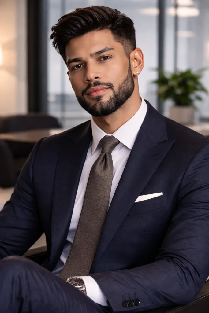  Sculpted Medium Beard With Chin Focus 