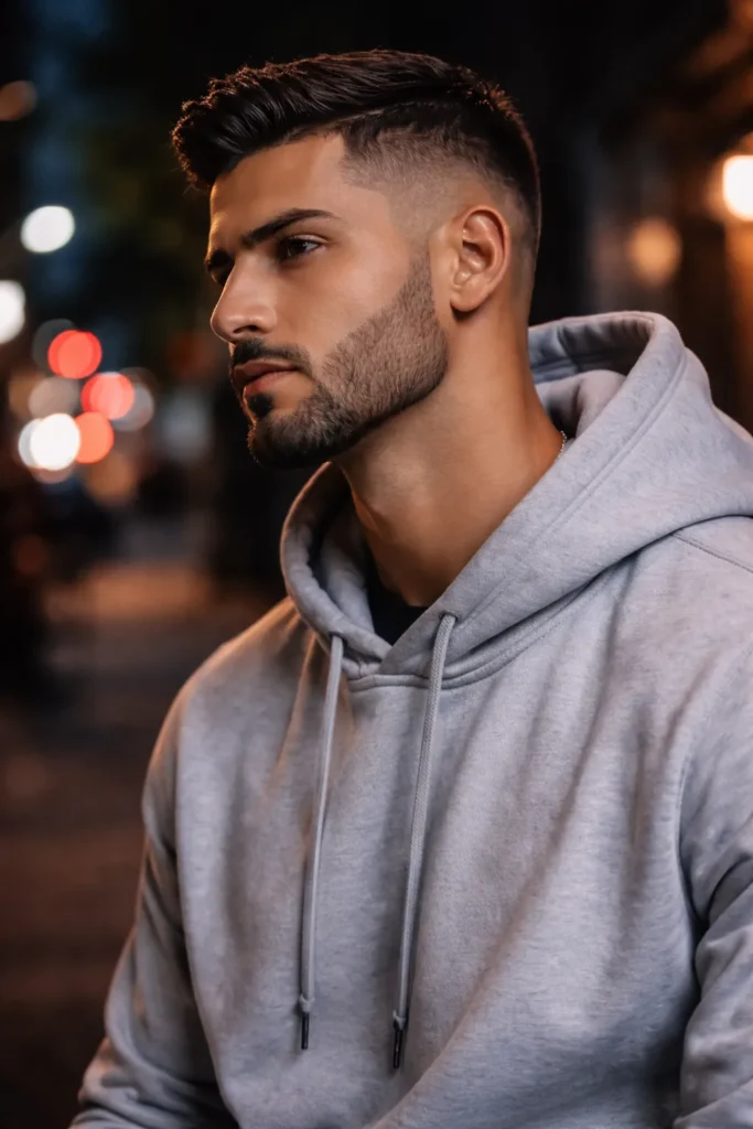 Shadow Beard with Hard Jaw Cut