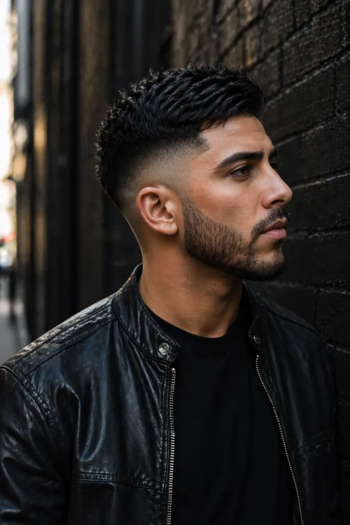 Sharp Fade with Textured Top