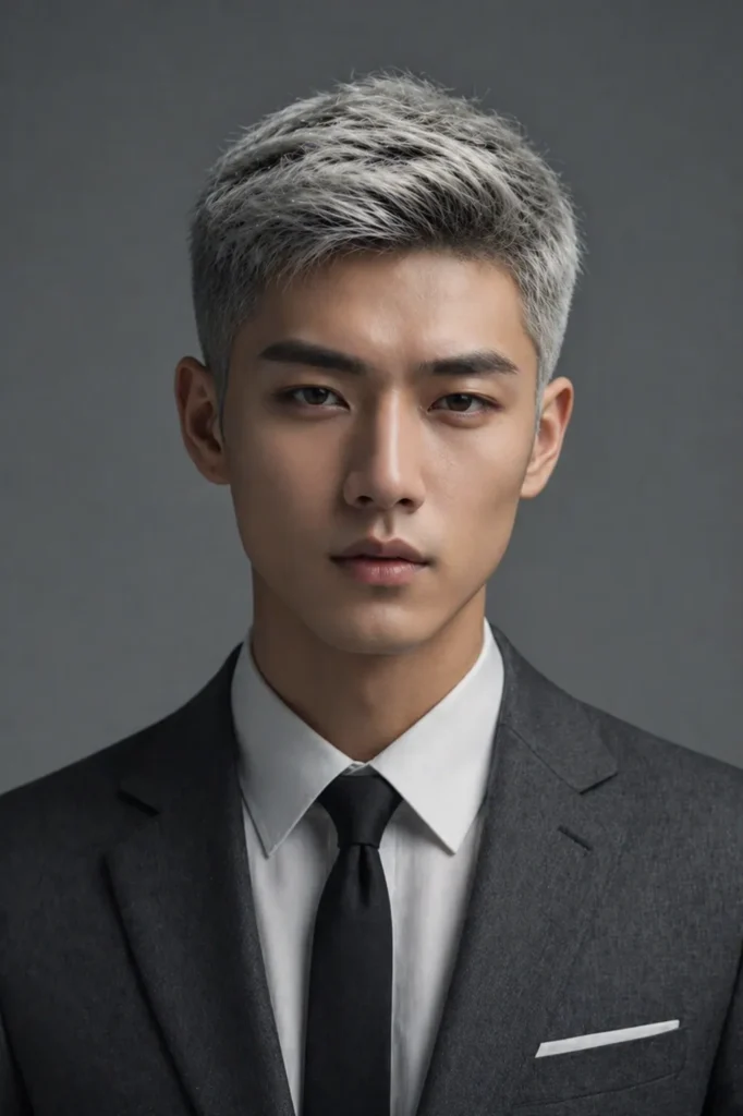 Sharp Silver Ivy League Cut