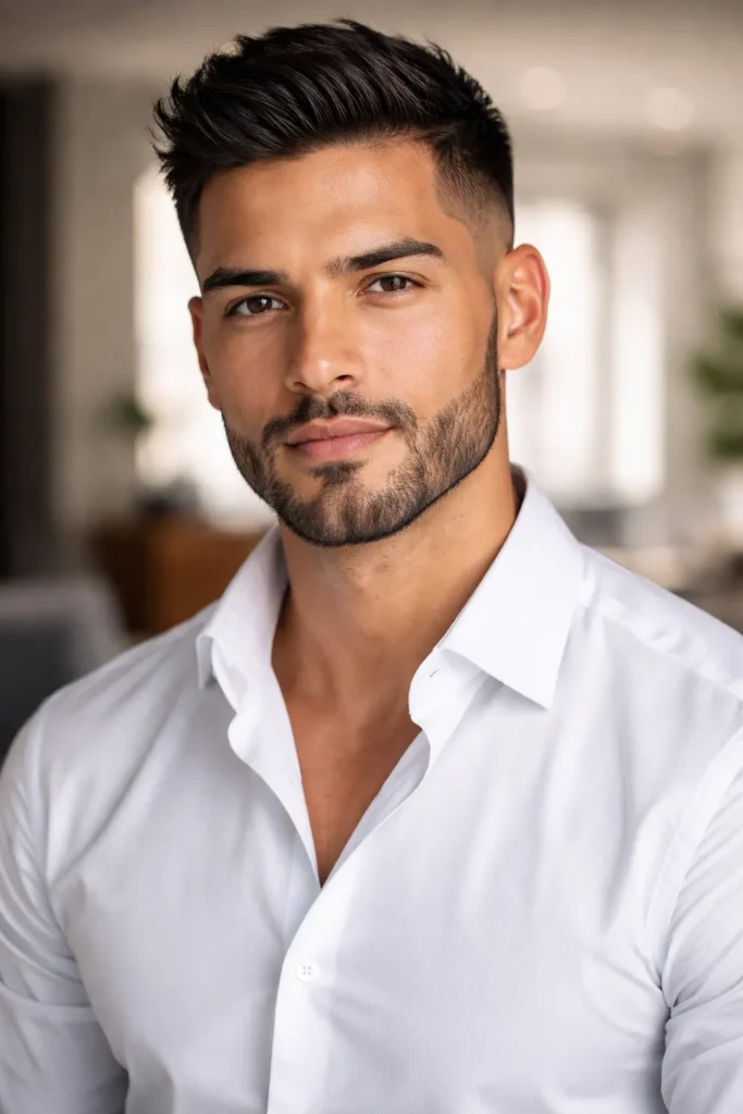 Short Beard + Crisp Line Up