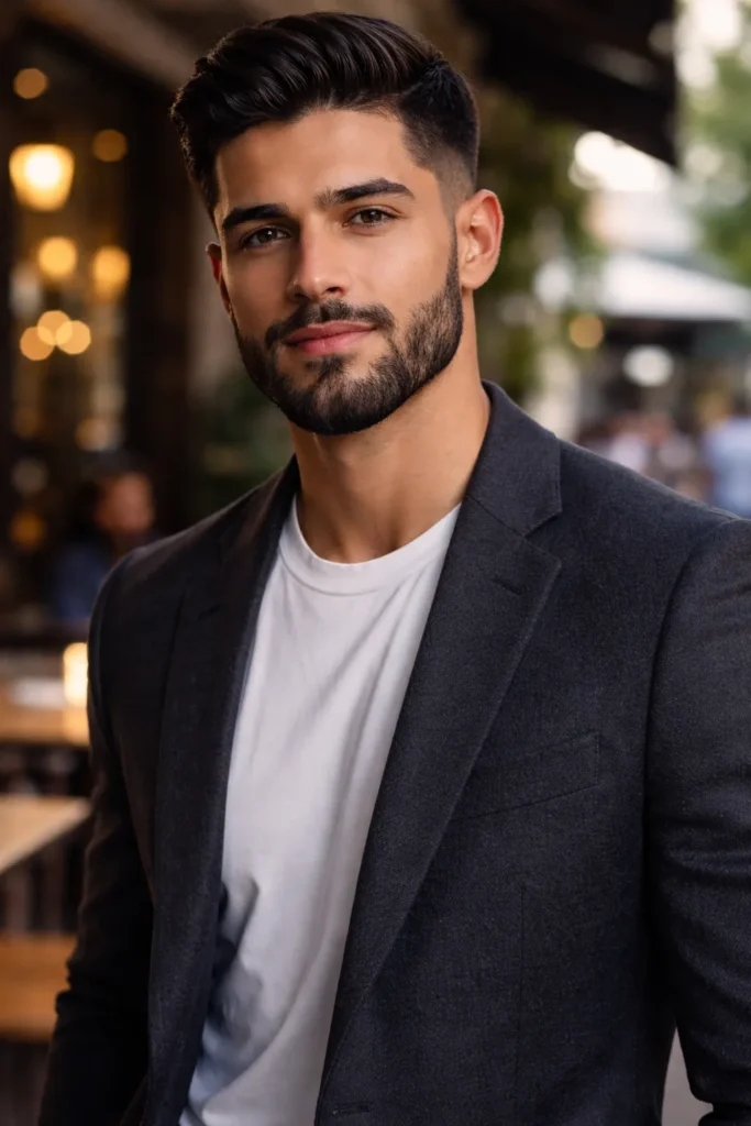 Short Beard + Extended Sideburn Blend