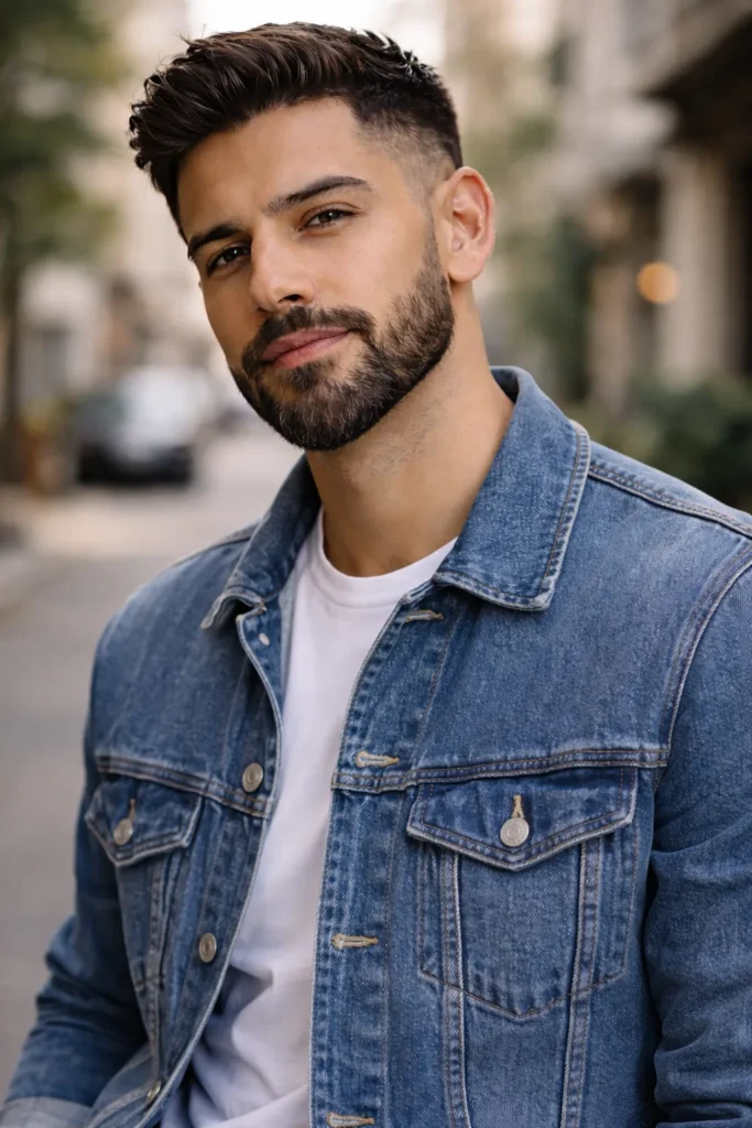 Short Beard With Tapered Sideburns