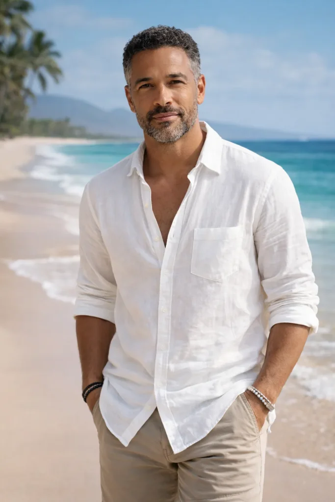 Short Beard with Light Mustache Blend