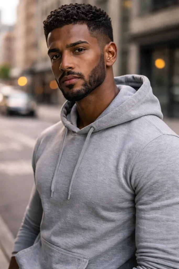 Short Beard with Strong Neckline