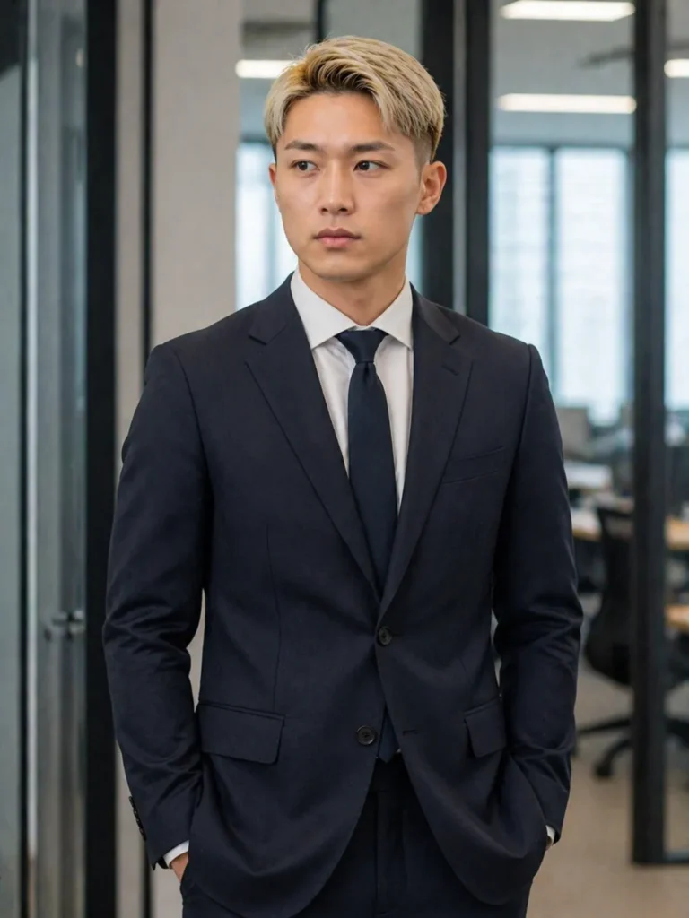 Short Blonde Side Part