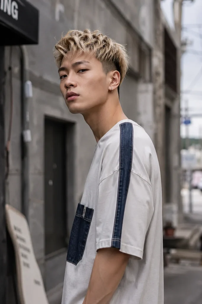 Short Blonde Taper Fade Waves