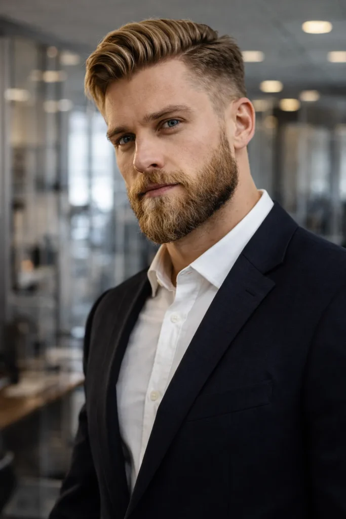 Short Boxed Blonde Beard