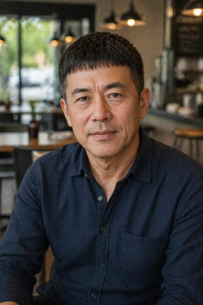 Short Caesar with a Textured Fringe