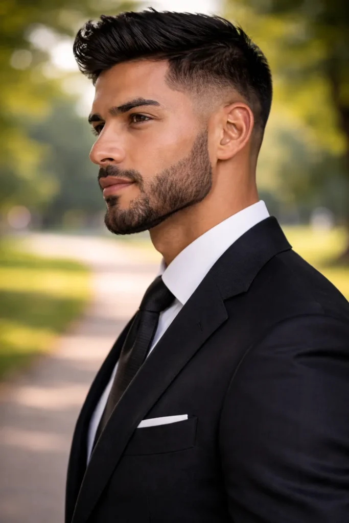 Short Ducktail + Clean Fade