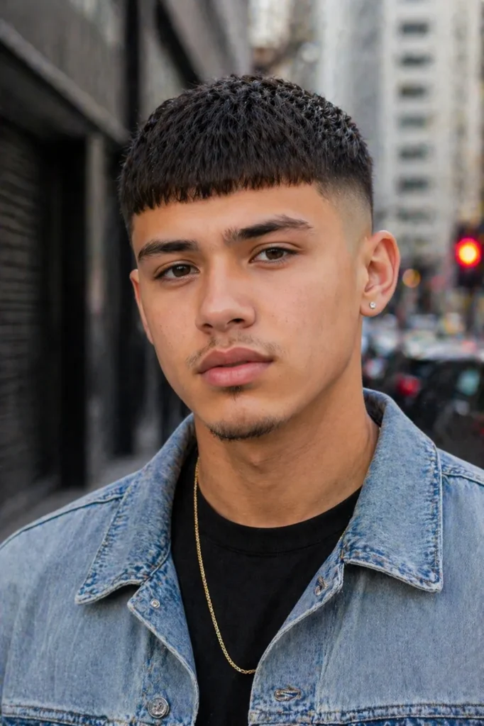 Short Fringe with Low Fade