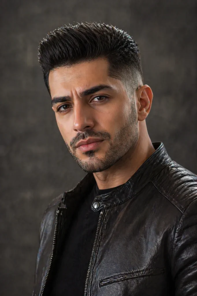 Short Pompadour with Smooth Mid Fade