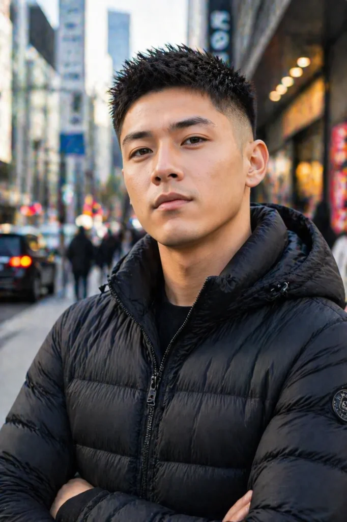 Short Spiky Hair with Fade