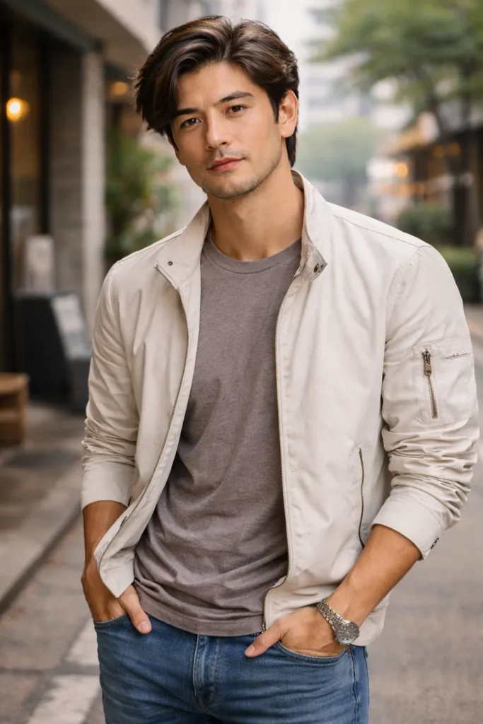 Side-Part Flow with Light Texture Finish