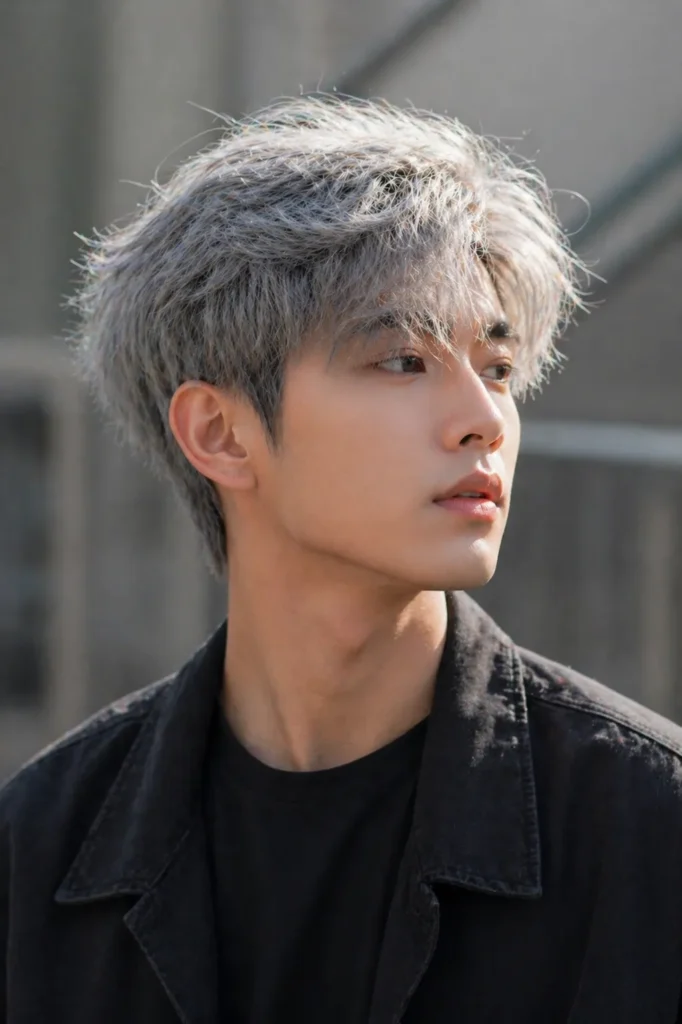 Silver Messy Layered Top