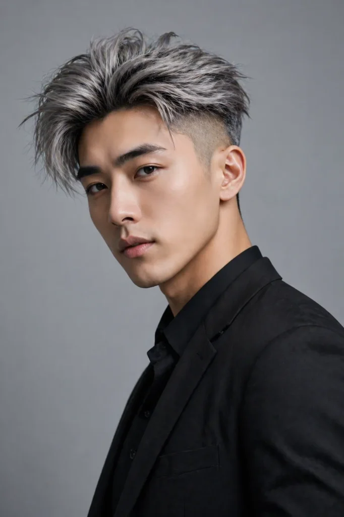 Silver Undercut with Long Textured Top