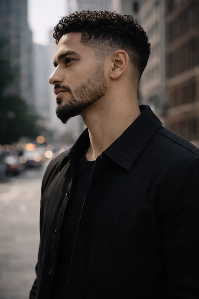 Skin Fade to Pointed Chin Beard