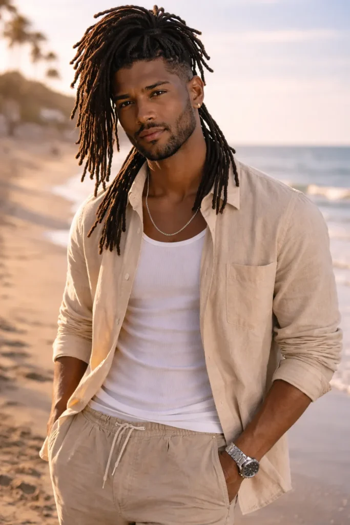 Skin Fade with Long Dreads