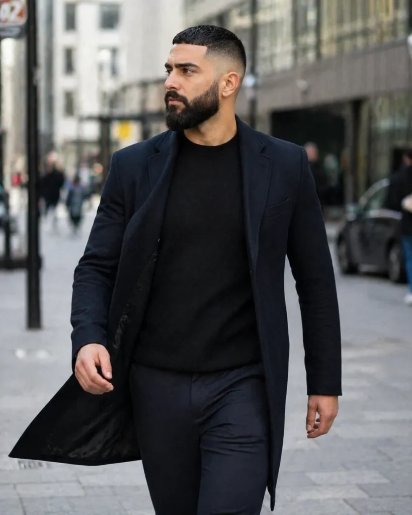 Skin Fade with Thick Beard