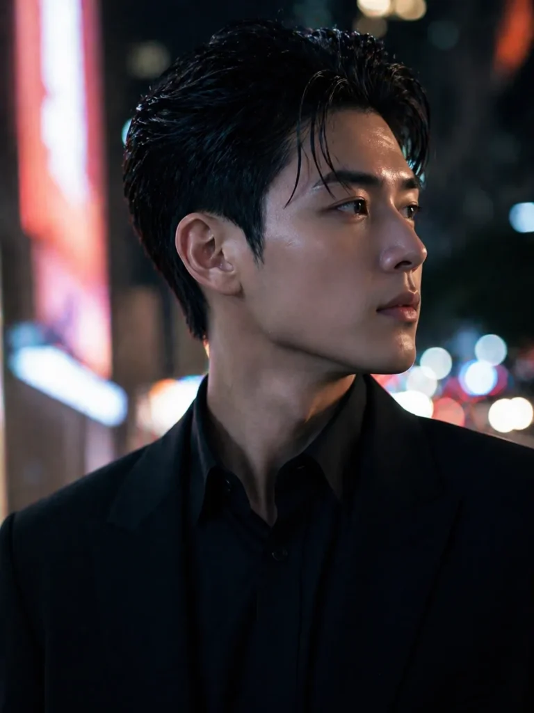 Sleek Wet-Look Quiff